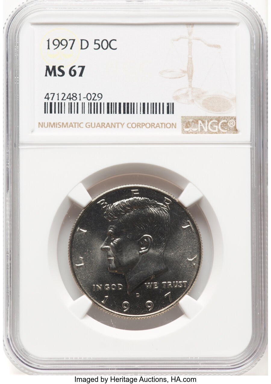 image for: 1997-D 50C MS67 NGC. NGC Census: (77/5).  ...