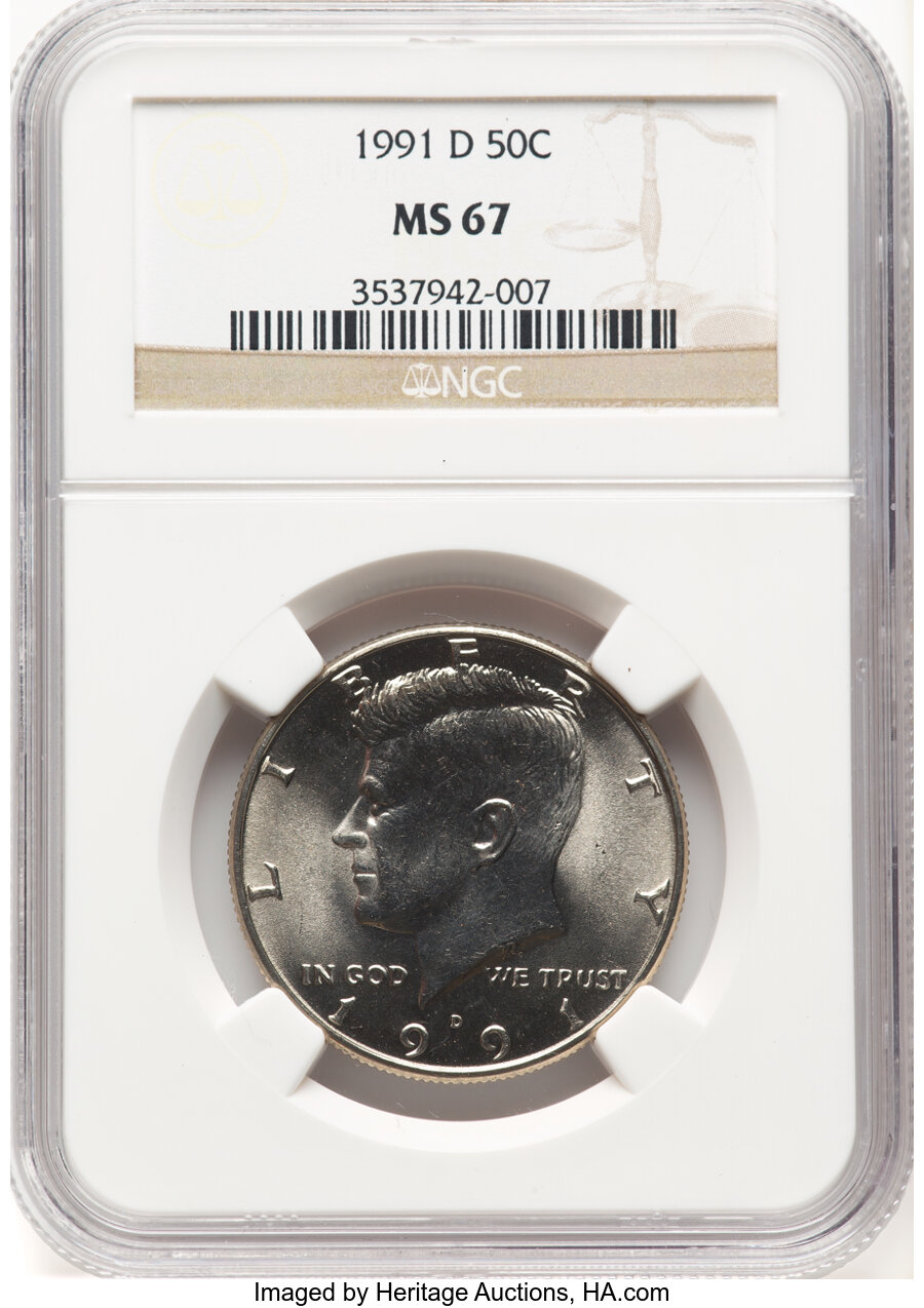 image for: 1991-D 50C MS67 NGC. NGC Census: (73/1).  ...