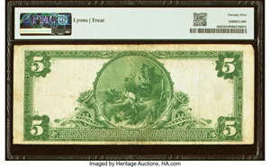 image for: Pomona, CA - $5 1902 Plain Back Fr. 599 The First National Bank Ch. # 3518 PMG Very Fine 25....