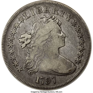 image for: 1797 $1 9x7 Stars, Large Letters, B-1, BB-73, R.3, VF30 ANACS....