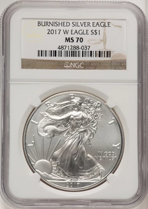 image for: 2017-W $1 Silver Eagle, Burnished MS70 NGC....