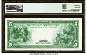 image for: Fr. 782 $5 1918 Federal Reserve Bank Note PMG Very Fine 25....