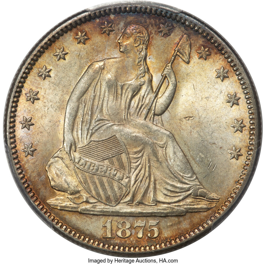 image for: 1875 50C WB-101 MS65 PCGS. CAC....