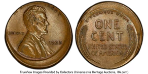 image for: 1935 1C Lincoln Cent -- Struck 12% Off-Center -- MS63 Brown PCGS. PCGS Population: (17/31 and 0/0+). Mintage 245,388,000....