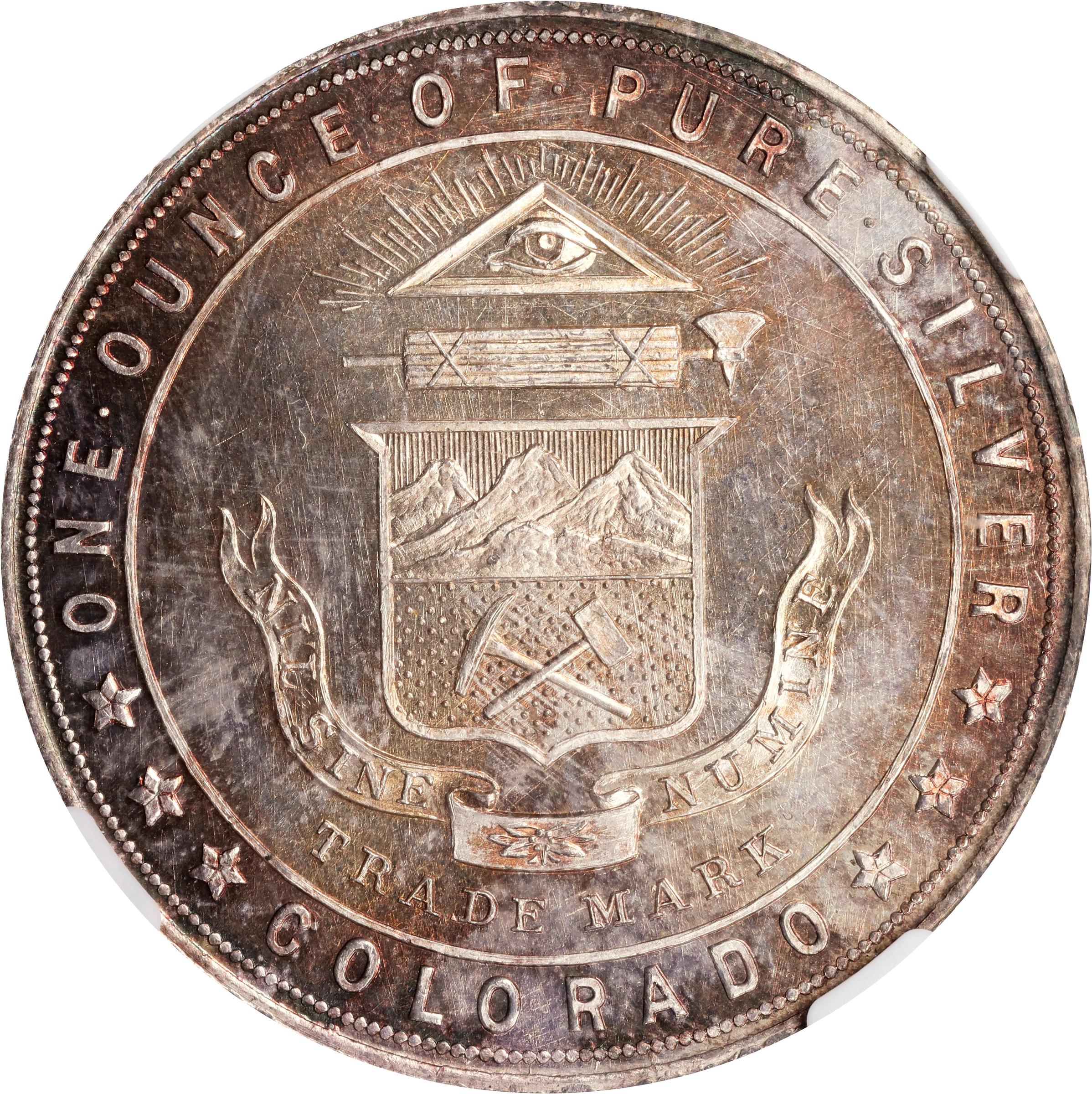 image for: 1933 Colorado's "Century of Progress" Dollar. Type IV. HK-870. Rarity-3. Silver. MS-67 (NGC).