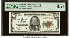 image for: Fr. 1880-J $50 1929 Federal Reserve Bank Note. PMG Gem Uncirculated 65 EPQ....
