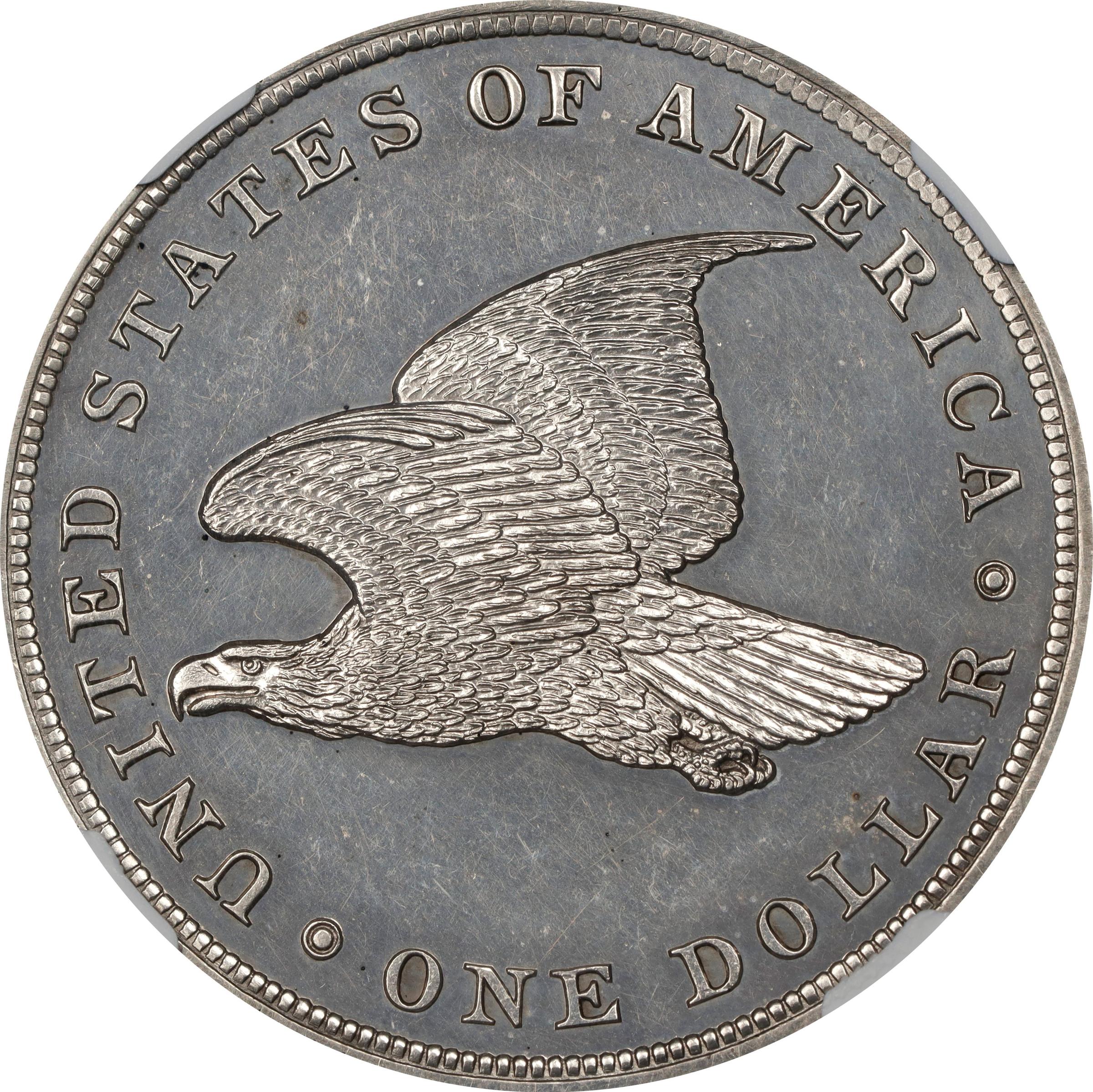 image for: 1838 Gobrecht Silver Dollar. Name Removed. Judd-84, Pollock-93. Rarity-5. Silver. Reeded Edge. Die Alignment III. Proof-64 (NGC).