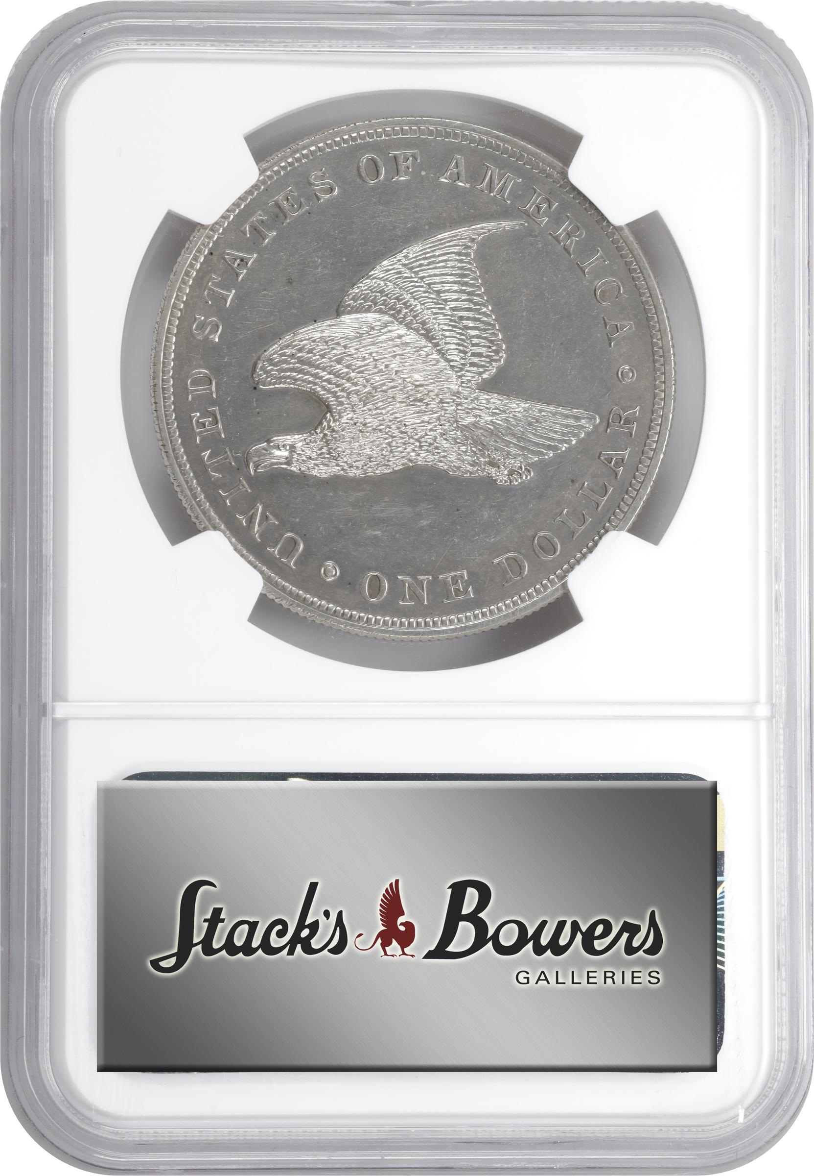 image for: 1838 Gobrecht Silver Dollar. Name Removed. Judd-84, Pollock-93. Rarity-5. Silver. Reeded Edge. Die Alignment III. Proof-64 (NGC).