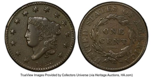 image for: 1823 1C N-2, R.2, VF20 PCGS. PCGS Population: (10/42 and 0/0+). Mintage 1,262,000....