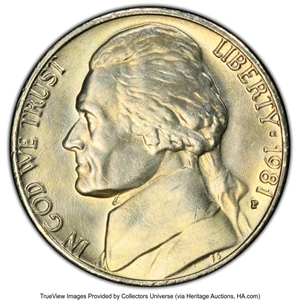 image for: 1981-P 5C MS66 Full Steps PCGS. PCGS Population: (29/4). ...