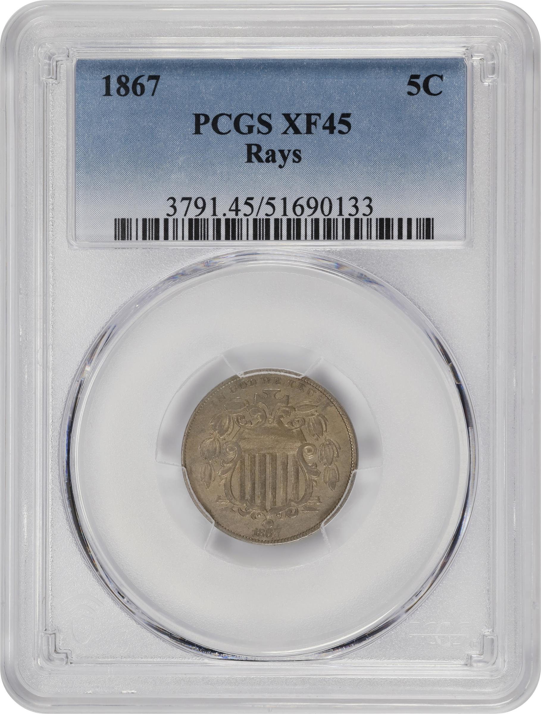 1867 Rays Nickel MS Values | Greysheet