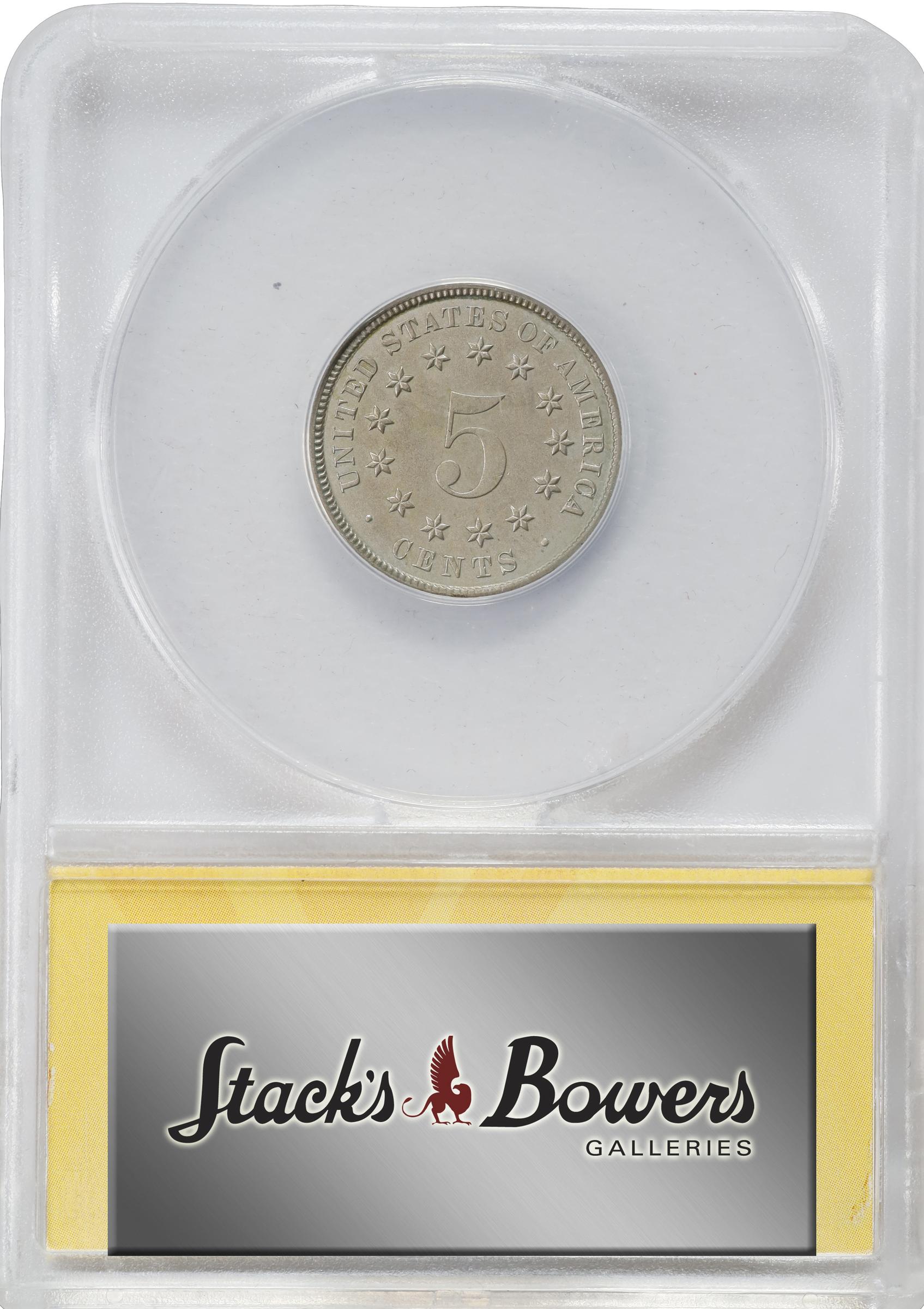 image for: 1883/2 Shield Nickel. FS-312, Breen-2523. MS-60 (ANACS).