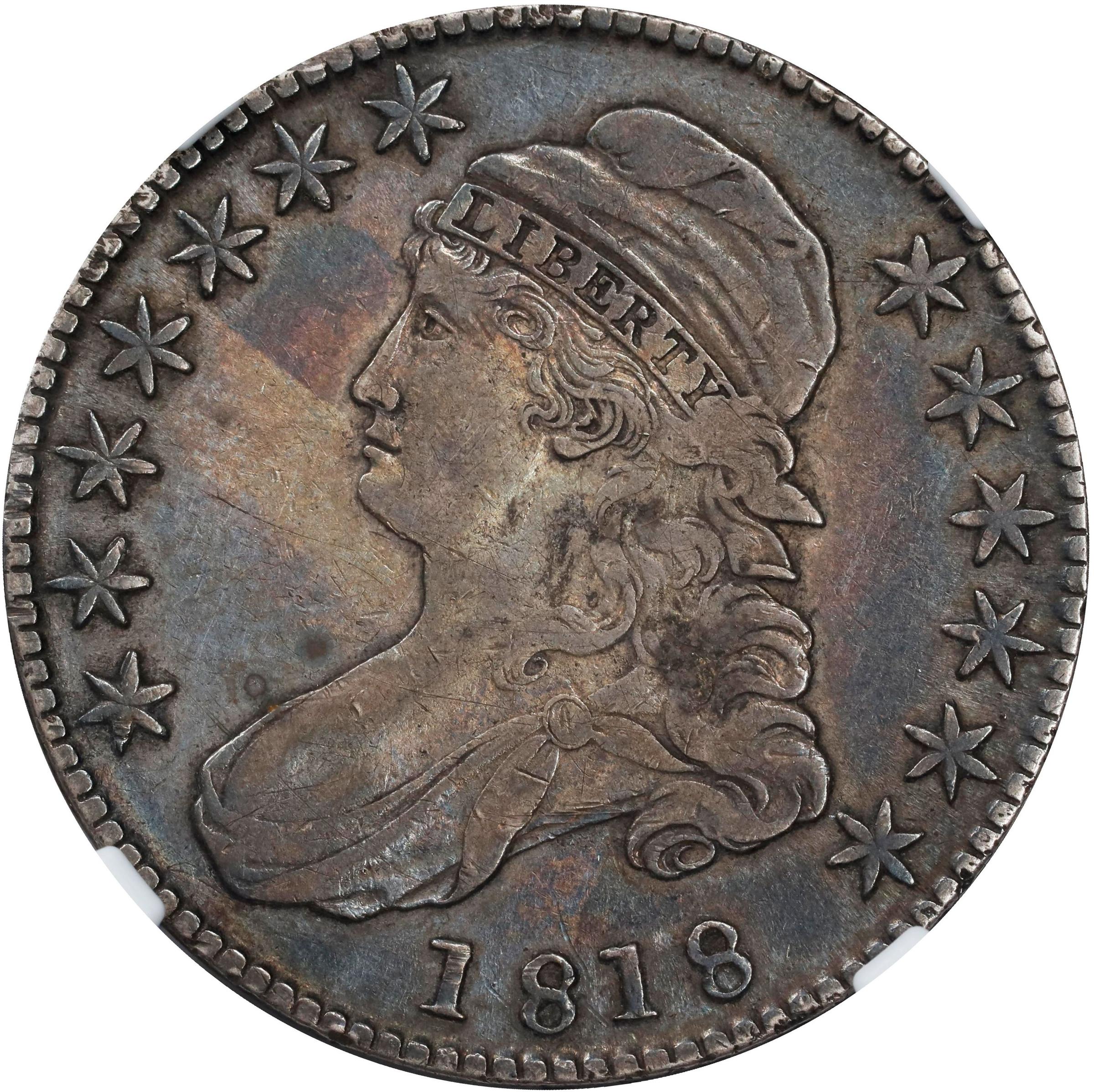 image for: 1818 Capped Bust Half Dollar. O-109. Rarity-2. EF-45 (NGC).
