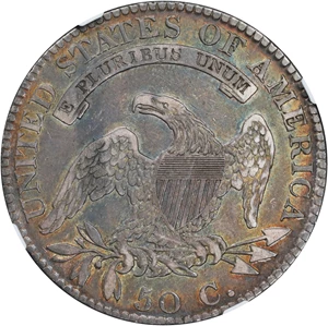 image for: 1820 Capped Bust Half Dollar. O-108. Rarity-2. Square Base No Knob 2, Large Date. VF-35 (NGC).