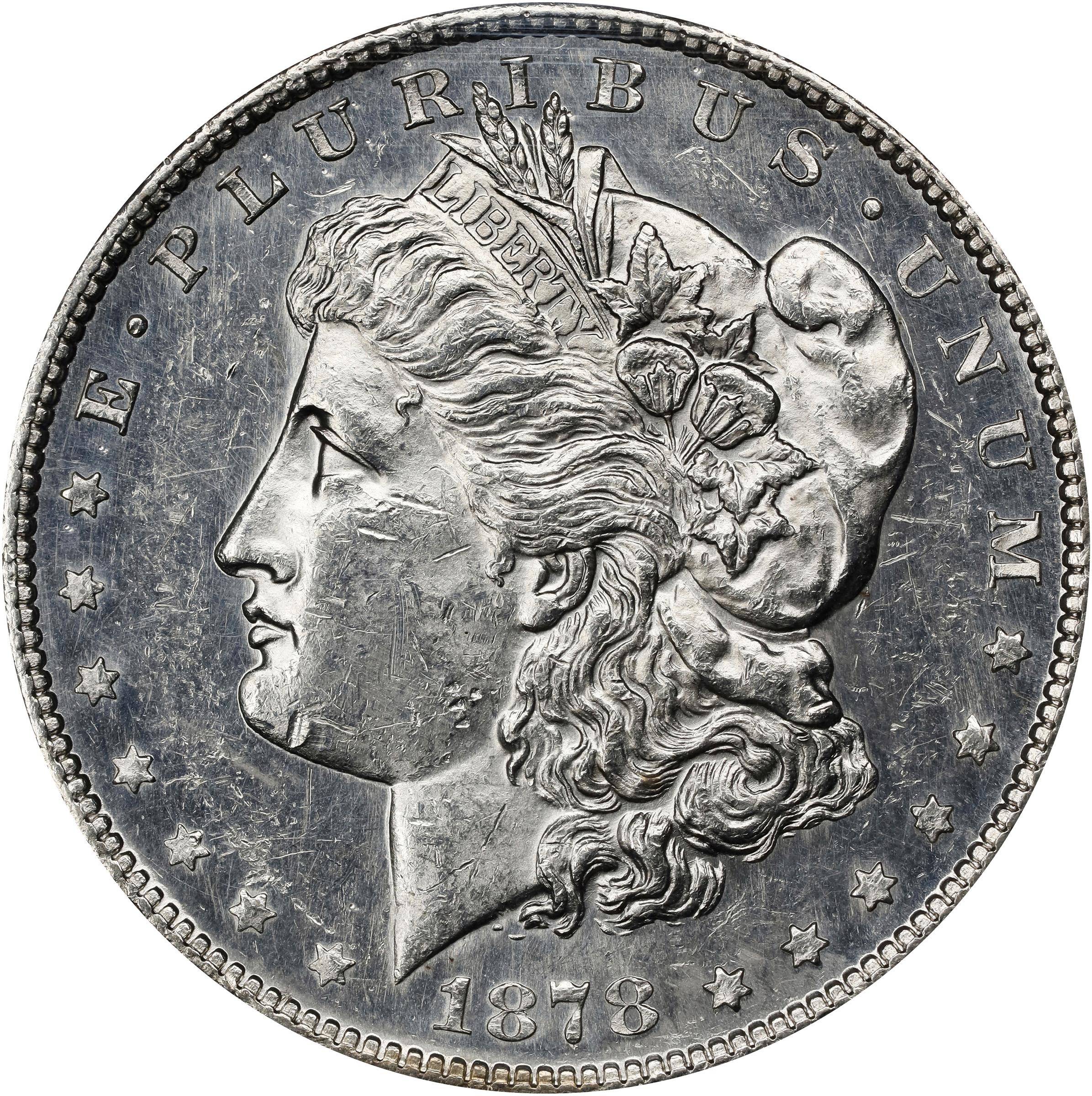 image for: 1878-S Morgan Silver Dollar. VAM-17A. Hit List 40. Denticle Clash. MS-61 PL (ANACS).