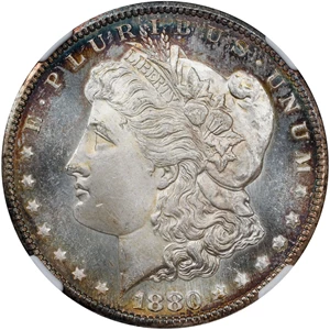 image for: 1880-CC Morgan Silver Dollar. MS-65 DPL (NGC).