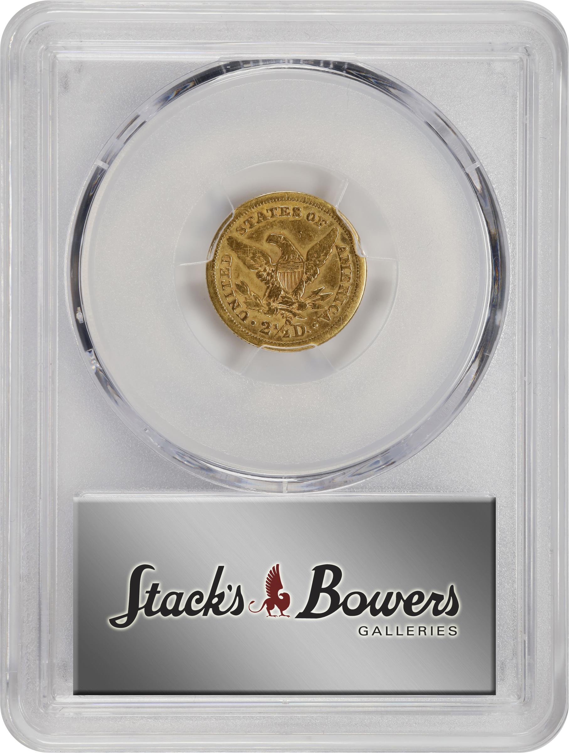 image for: 1863-S Liberty Head Quarter Eagle. VF Details--Ex Jewelry (PCGS).