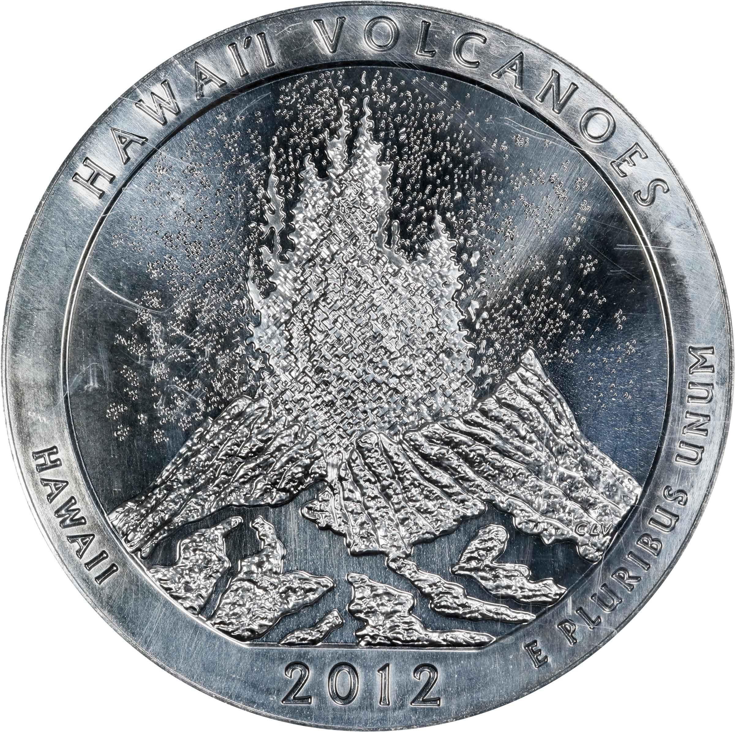 image for: 2012 America the Beautiful Silver Bullion Coin. Hawai'i Volcanoes National Park. MS-69 DMPL (PCGS).