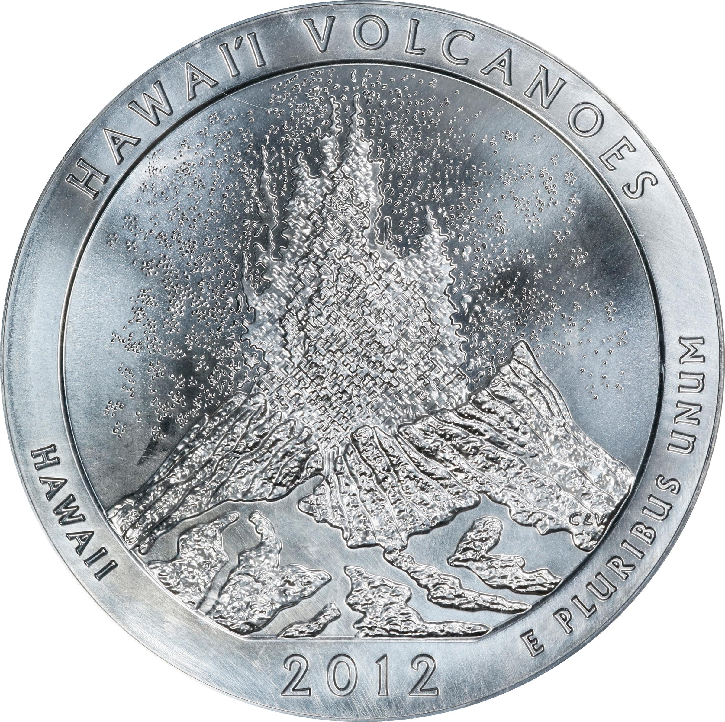 image for: 2012 America the Beautiful Silver Bullion Coin. Hawai'i Volcanoes National Park. First Strike. MS-69 PL (PCGS).