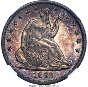 image for: 1862 50C Half Dollar, Judd-293, Pollock-351, R.5, PR65 NGC....