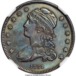 image for: 1831 25C Small Letters, B-2, R.2, MS64 NGC....