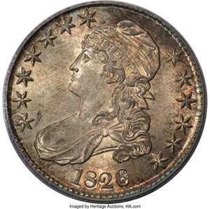 image for: 1826 50C O-118a, R.1, MS65 PCGS....