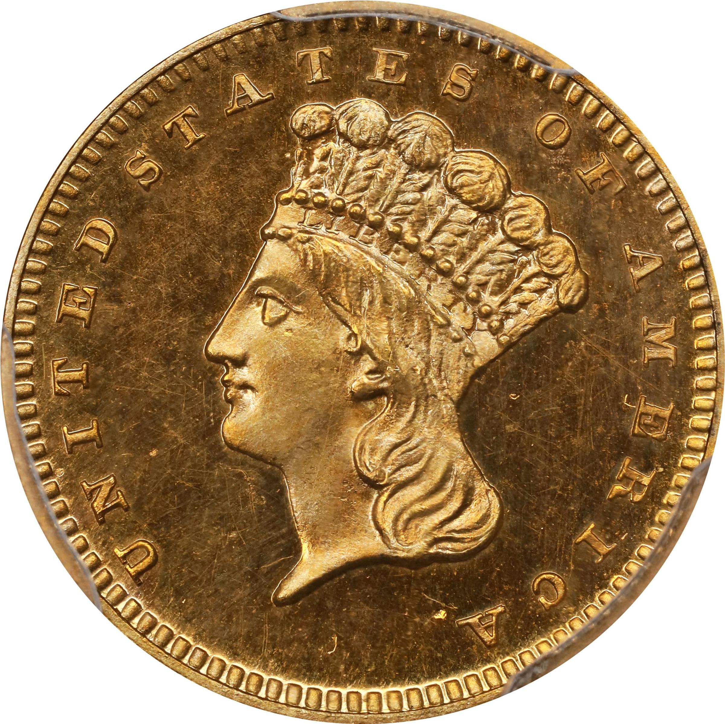 image for: 1872 Gold Dollar. JD-1. Rarity-6. Proof-64 Cameo (PCGS). CMQ.