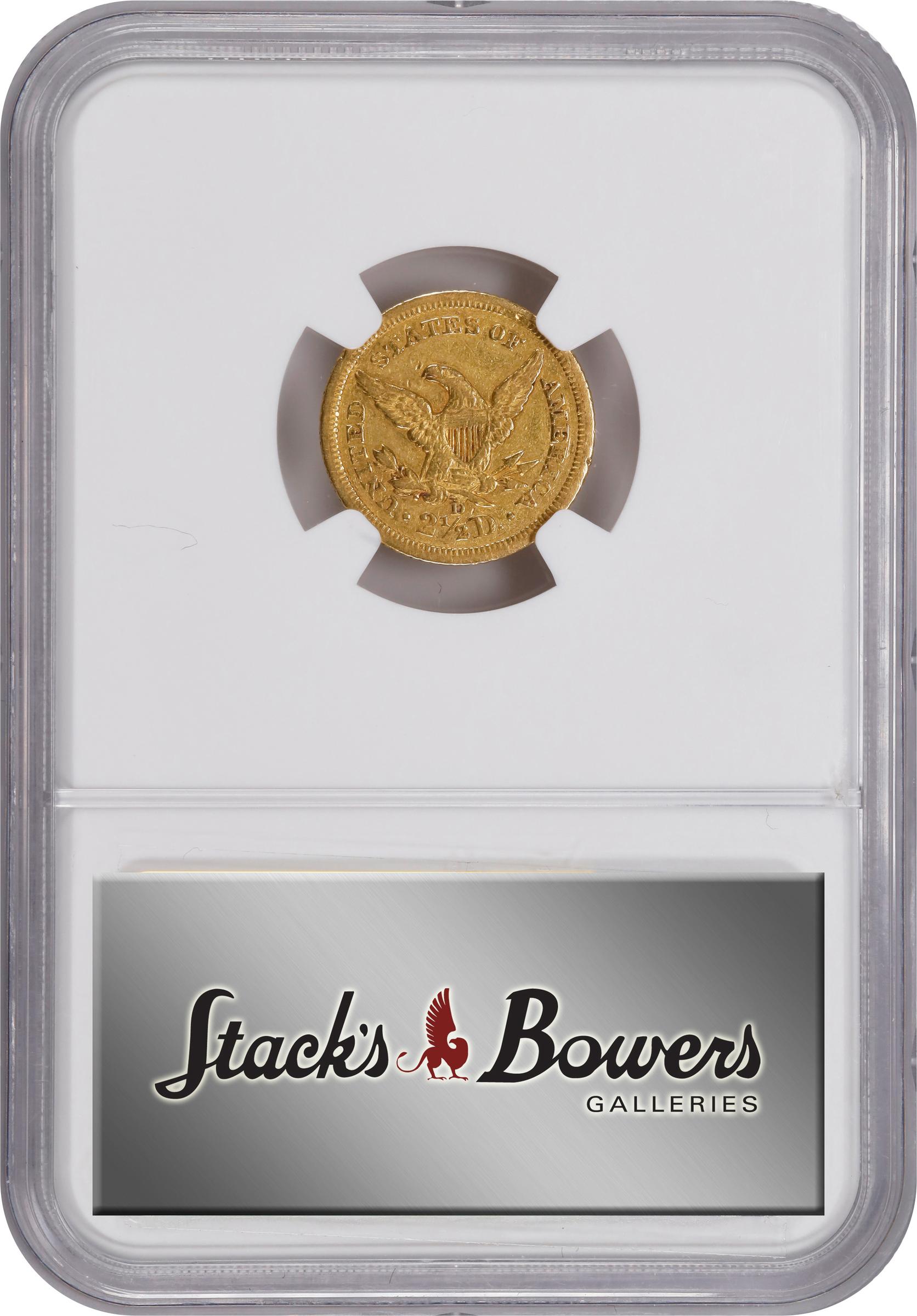 image for: 1840-D Liberty Head Quarter Eagle. Winter 1-A. AU-50 (NGC).