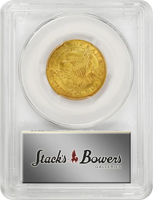 image for: 1827 Capped Head Left Half Eagle. BD-1. Rarity-5+. MS-64+ (PCGS). CMQ.