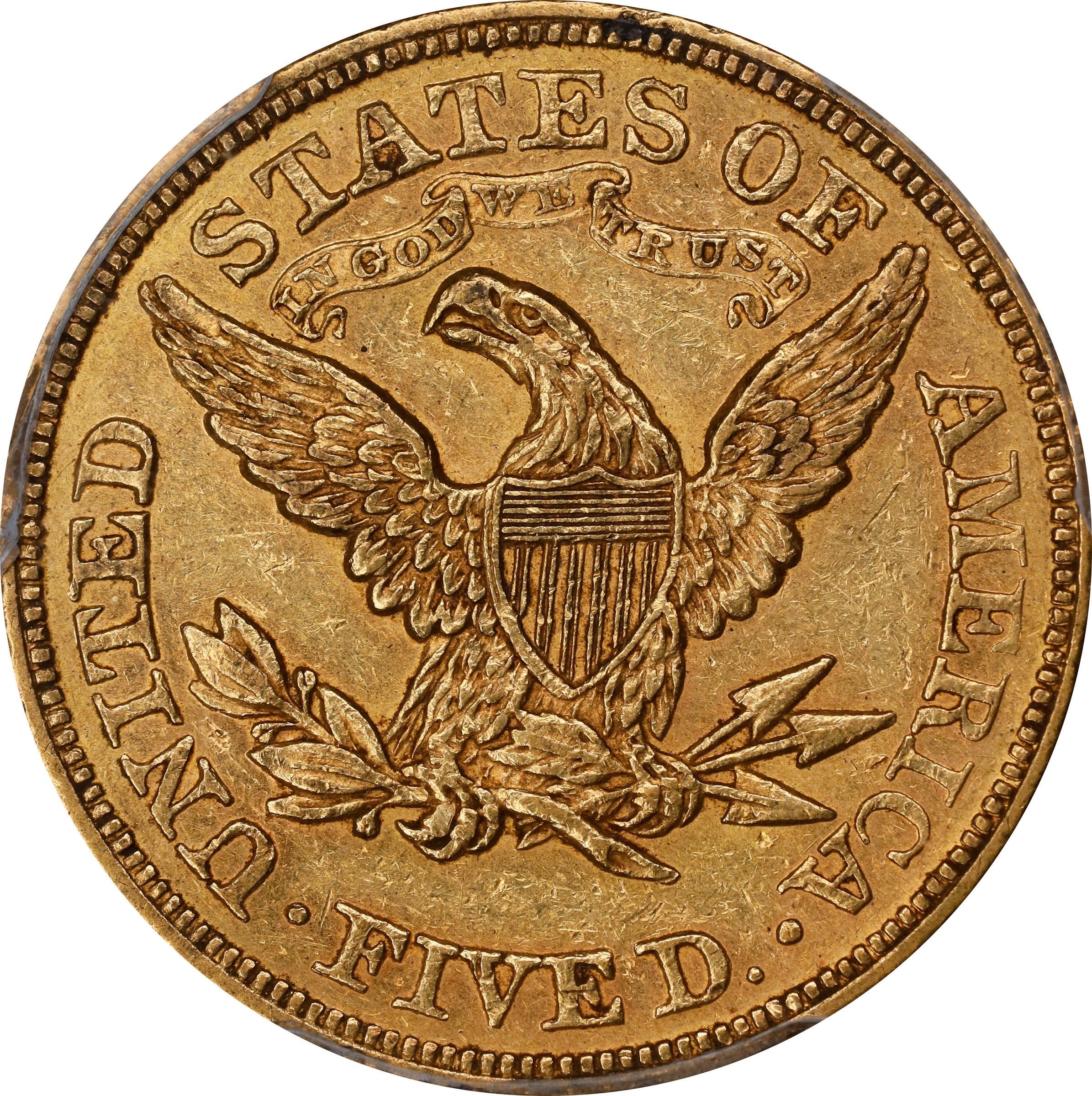 image for: 1868 Liberty Head Half Eagle. AU-58 (PCGS). CAC. CMQ.