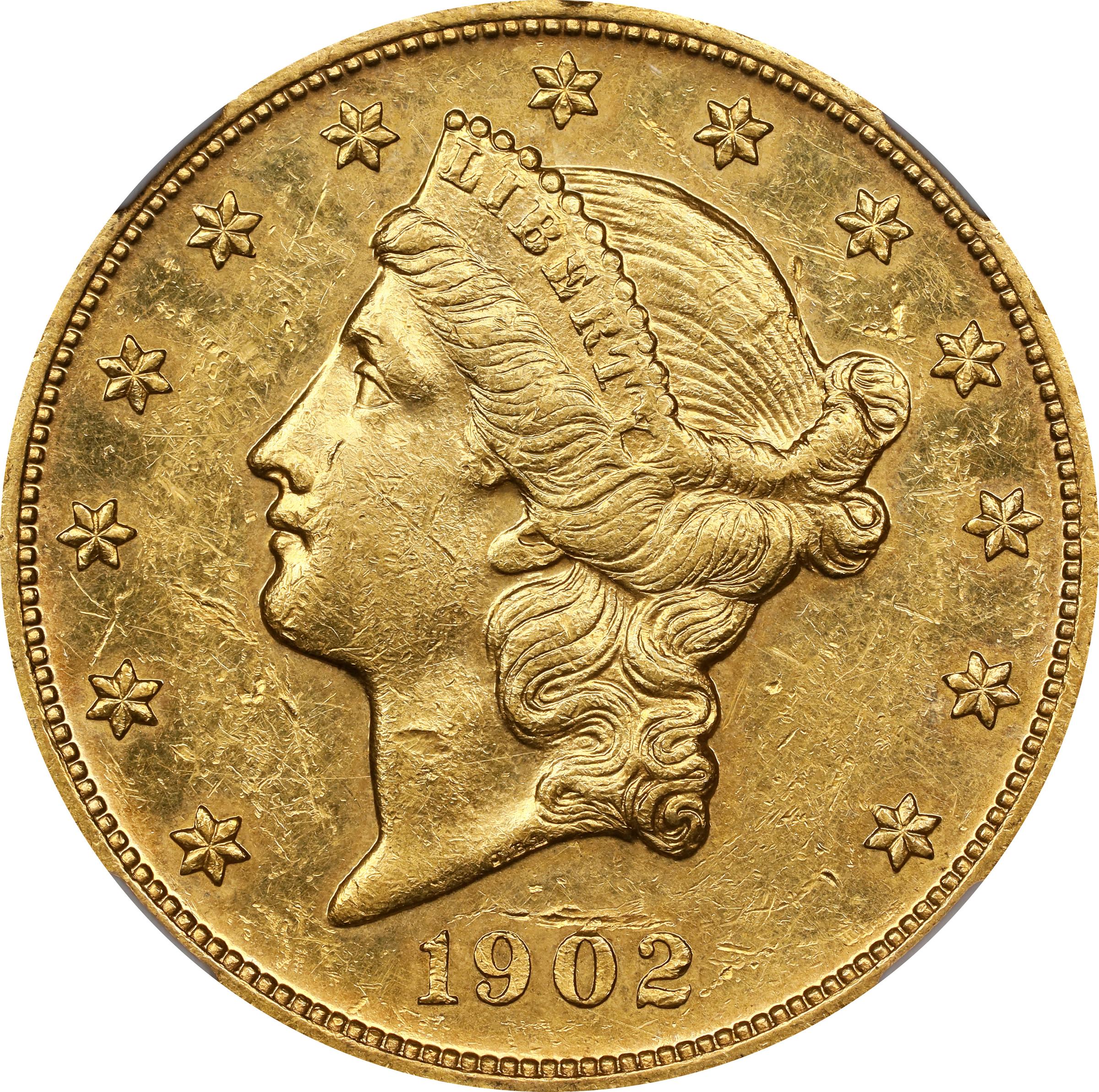 image for: 1902 Liberty Head Double Eagle. JD-1. Rarity-4. Proof-55 (NGC).