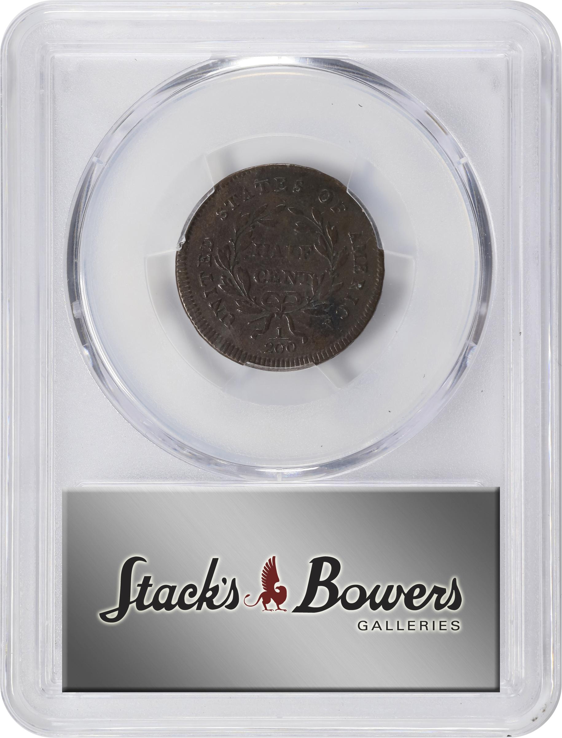 image for: 1795 Liberty Cap Half Cent. C-1. Rarity-2. Lettered Edge, With Pole. Fine-15 (PCGS).