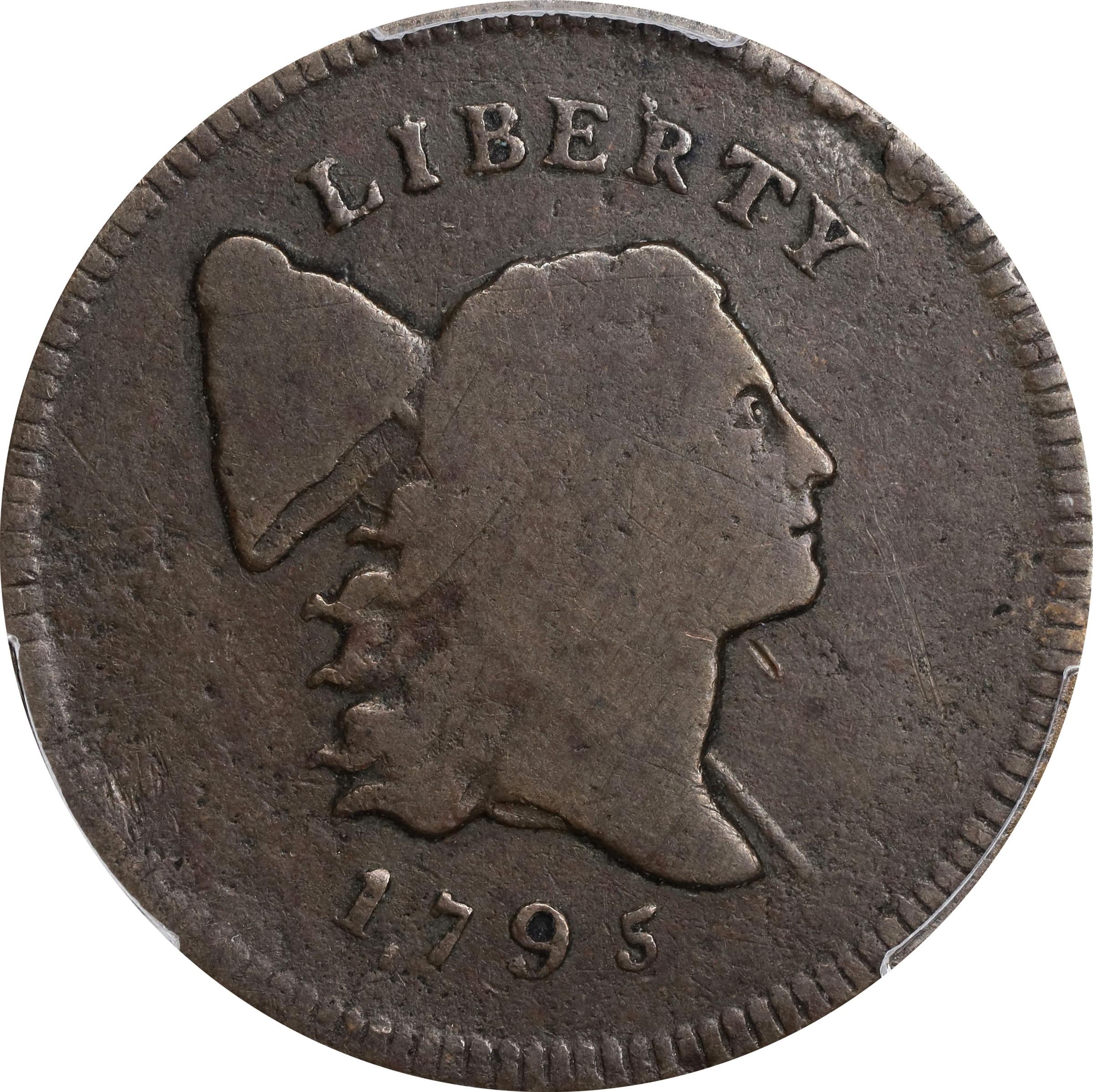 image for: 1795 Liberty Cap Half Cent. C-3. Rarity-5+. Plain Edge, Punctuated Date. VG-10 (PCGS).