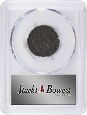 image for: 1802/0 Draped Bust Half Cent. C-2. Rarity-3. Second Reverse (a.k.a. Reverse of 1802). VF-20 (PCGS).