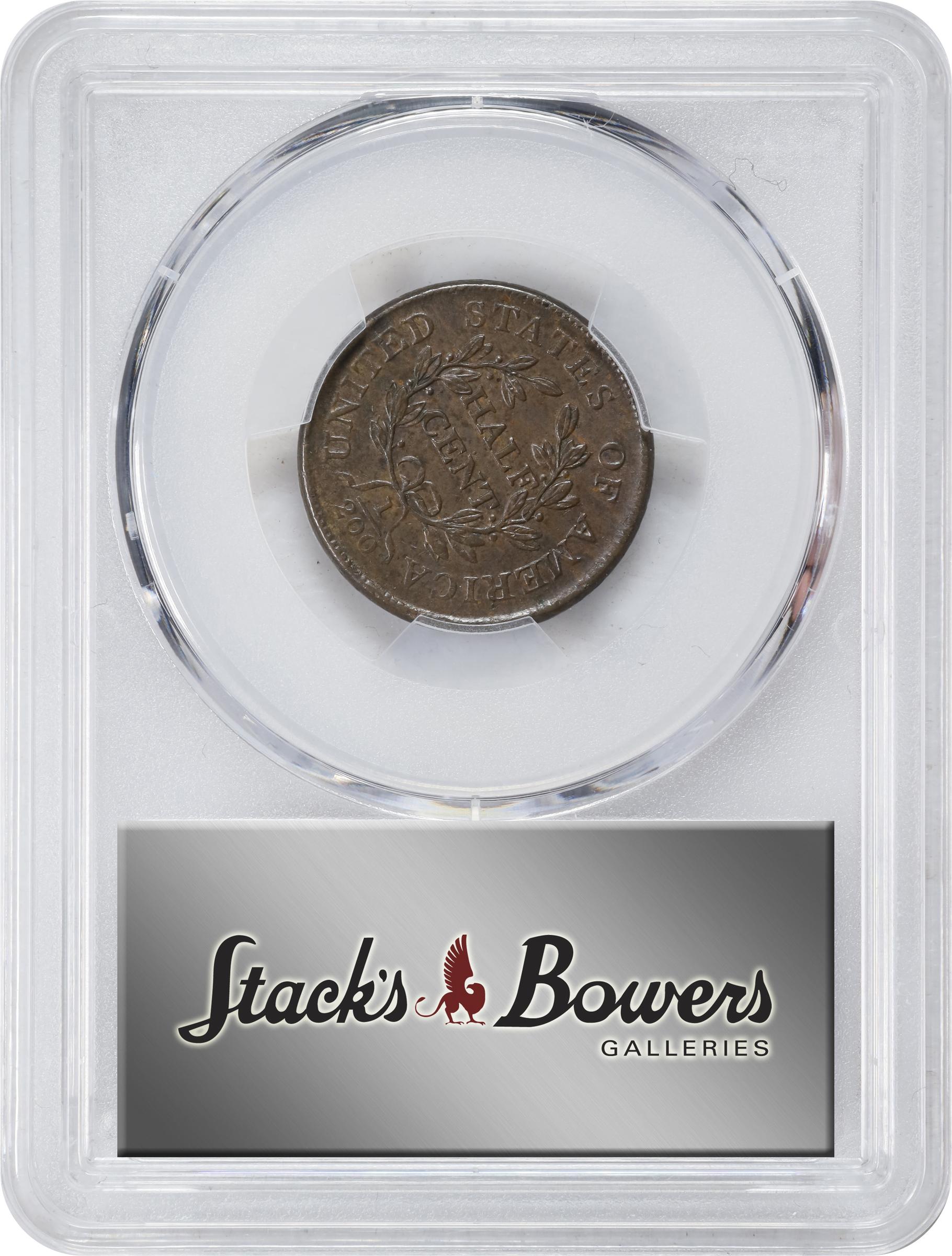 1806 1/2c Small 6, No Stems MS BN MS62 BN thumbnail 4