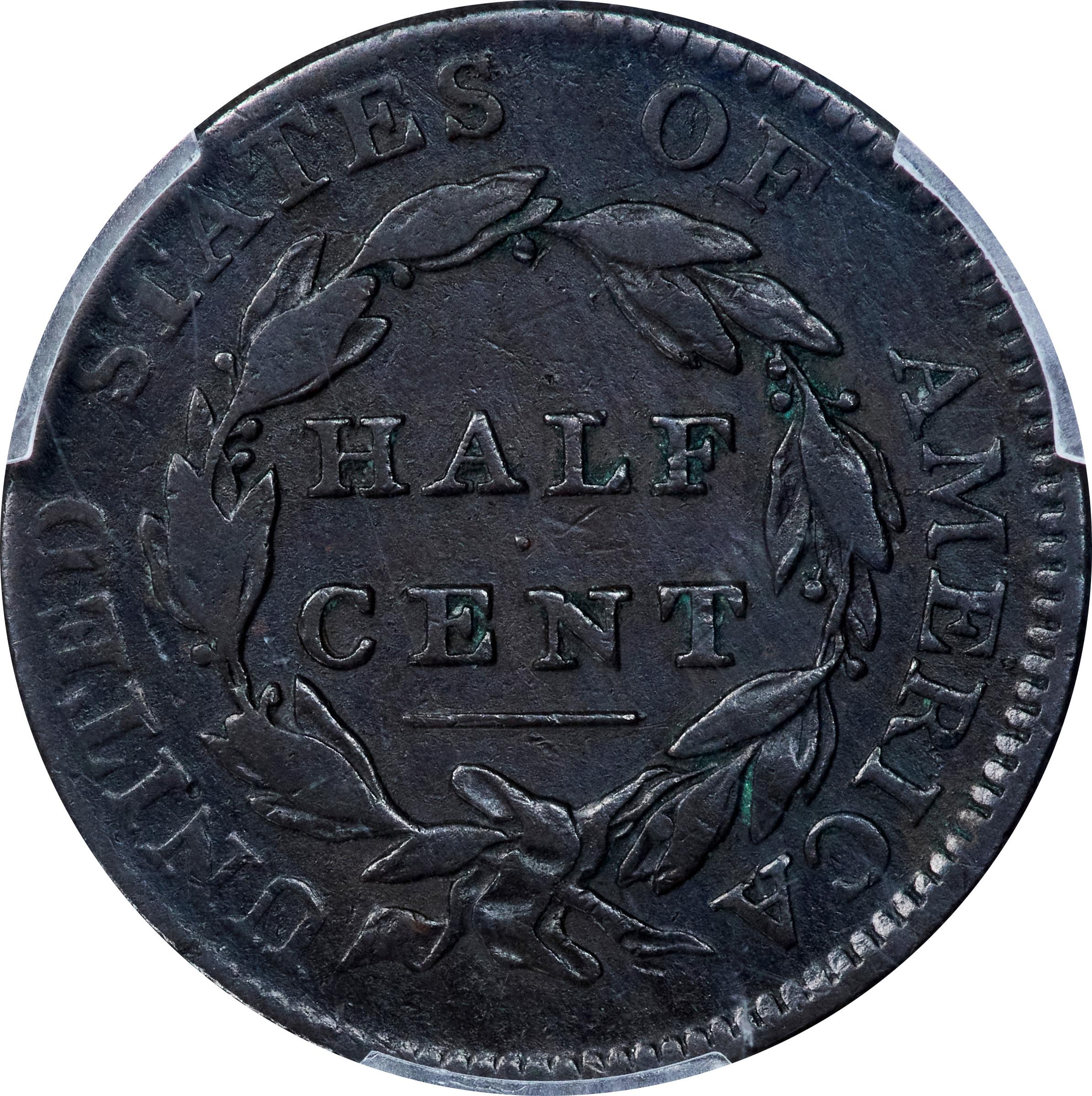 image for: 1811 Classic Head Half Cent. C-2. Rarity-2. Close Date. VF-30 (PCGS).