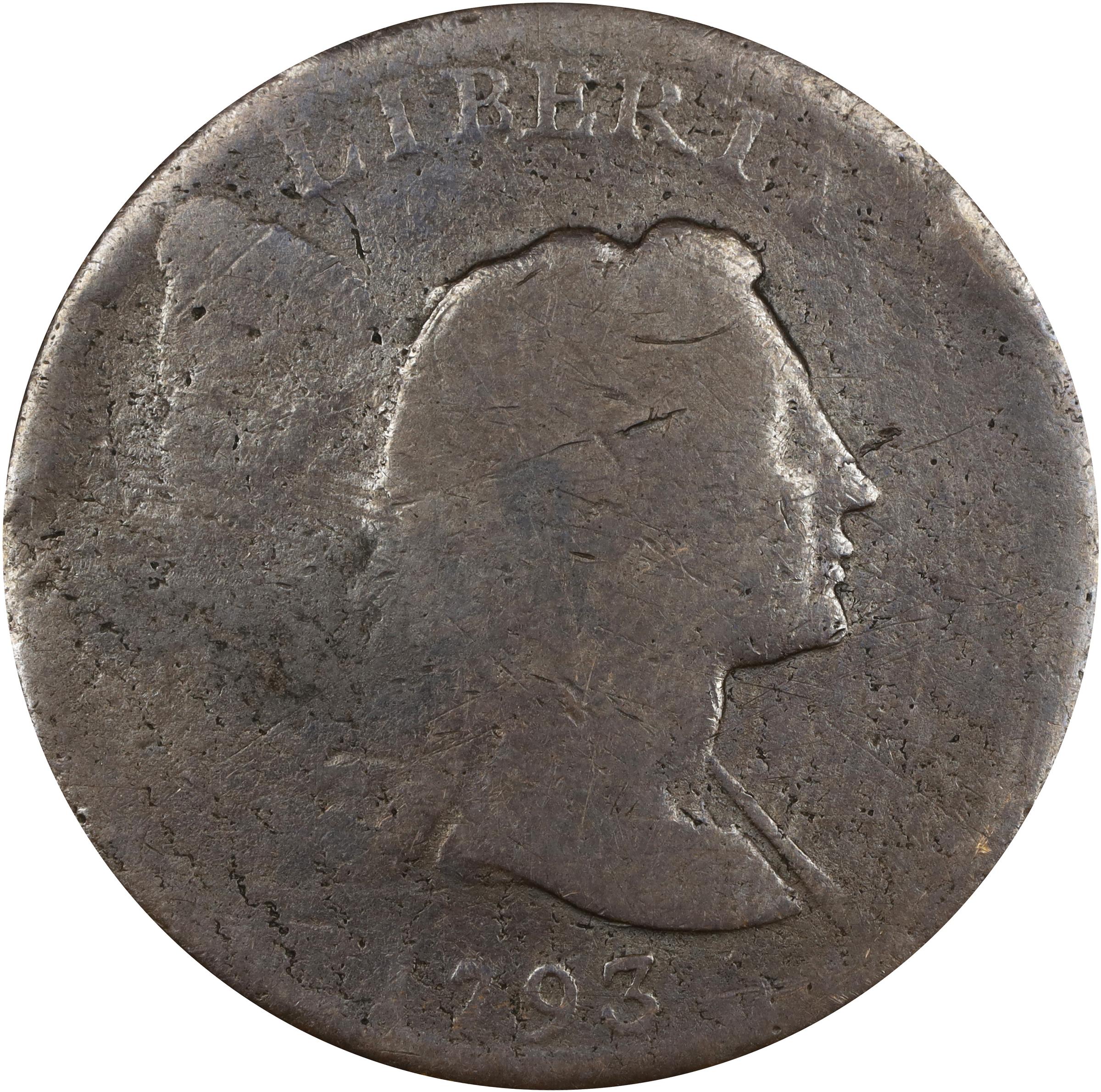 image for: 1793 Liberty Cap Cent. S-13, B-20. Rarity-4-. Fair-2 (PCGS).