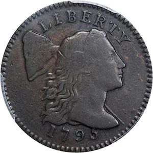 image for: 1795 Liberty Cap Cent. S-75, B-3. Rarity-3. Lettered Edge. VF-25 (PCGS).