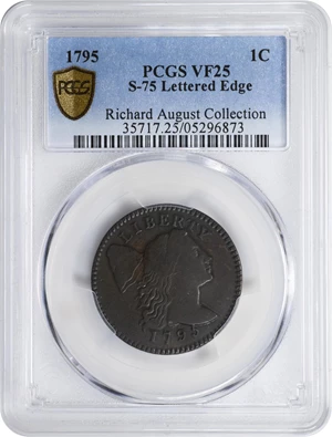 image for: 1795 Liberty Cap Cent. S-75, B-3. Rarity-3. Lettered Edge. VF-25 (PCGS).