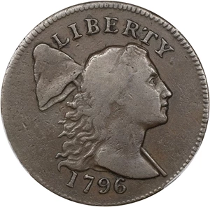 image for: 1796 Liberty Cap Cent. S-81, B-2. Rarity-3. VF-20 (PCGS).