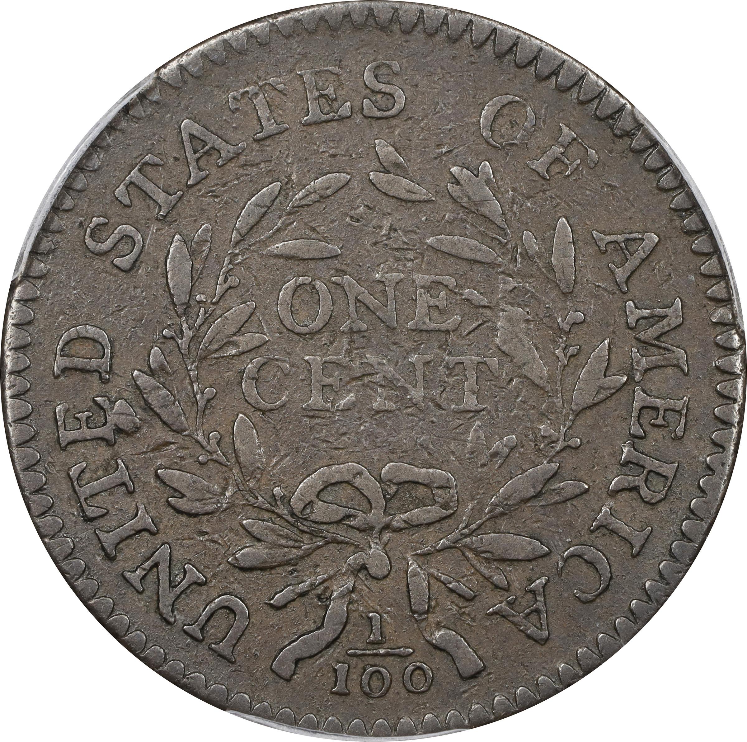 image for: 1796 Draped Bust Cent. S-110, B-16. Rarity-3. Reverse of 1794. VF-25 (PCGS).