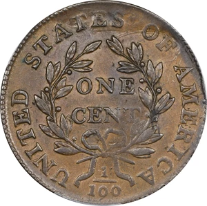 image for: 1800 Draped Bust Cent. S-203, B-29. Rarity-3. EF-45 (PCGS).