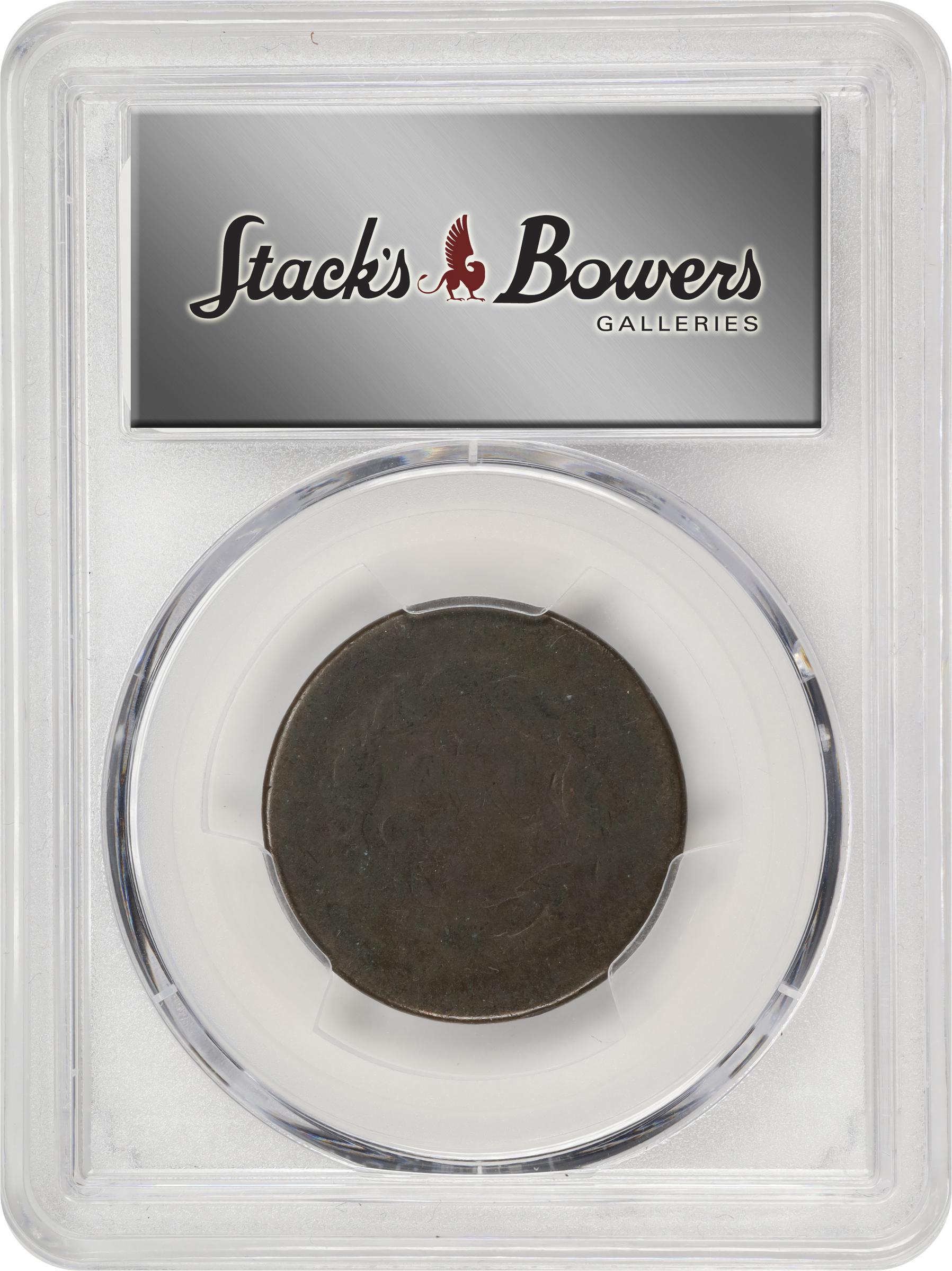 image for: Undated (1812) Classic Head Cent. S-290, B-2. Rarity-1. Small Date. Full Brockage on Obverse. AG-3 (PCGS).