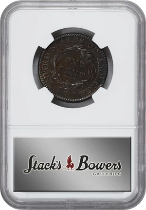 image for: 1814 Classic Head Cent. S-295, B-2. Rarity-1. Plain 4. AU-58 BN (NGC).
