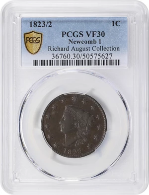 image for: 1823/2 Matron Head Cent. N-1. Rarity-2. VF-30 (PCGS).