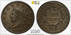 image for: 1823/2 Matron Head Cent. N-1. Rarity-2. VF-30 (PCGS).