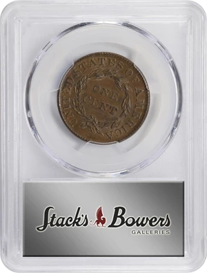 image for: 1832 Matron Head Cent. N-3. Rarity-1. Large Letters. MS-62 BN (PCGS).
