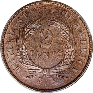image for: 1867 Two-Cent Piece. Proof-65+ BN (PCGS).