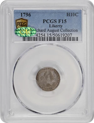 image for: 1796 Draped Bust Half Dime. LM-1, V-1. Rarity-3. LIKERTY. Fine-15 (PCGS). CAC.
