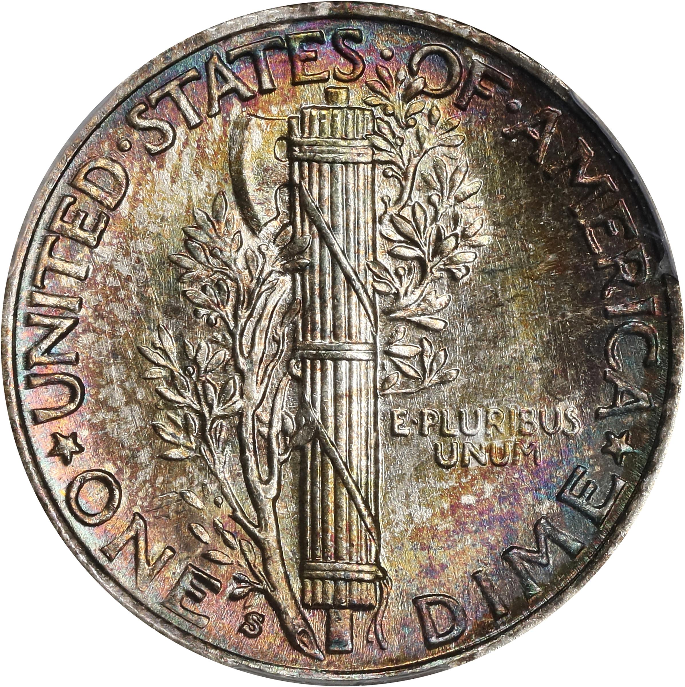 image for: 1940-S Mercury Dime. MS-68 FB PL (PCGS).